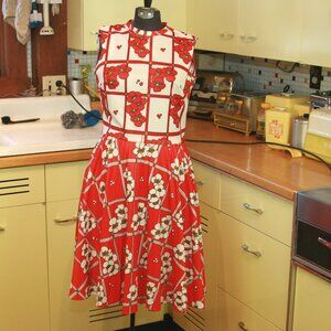 Vintage Bayberry Sleeveless Dress Lightweight Floral Union Made